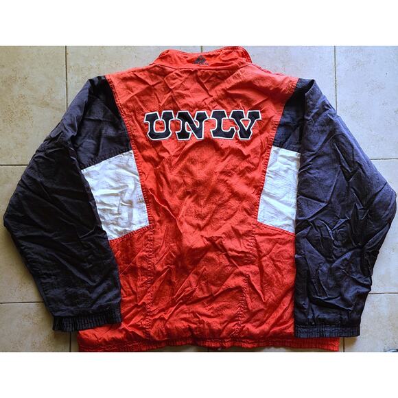 UNLV Rebels 90s APEX puffer jacket L red black NCAA University vtg Runnin Vegas - Picture 6 of 6